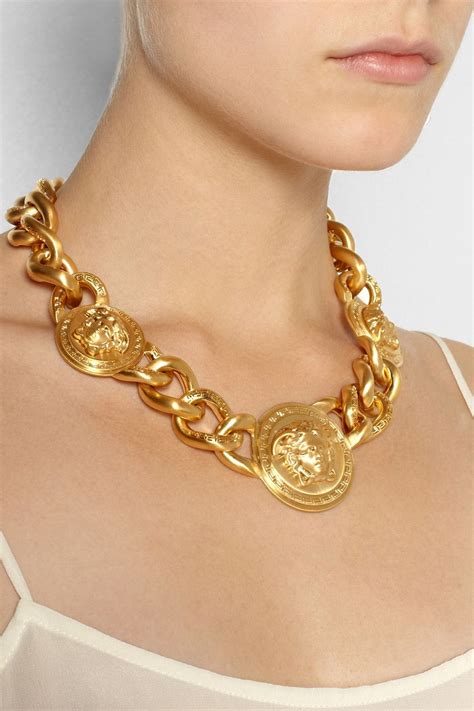 fake versace gold necklace|versace necklace 18k gold.